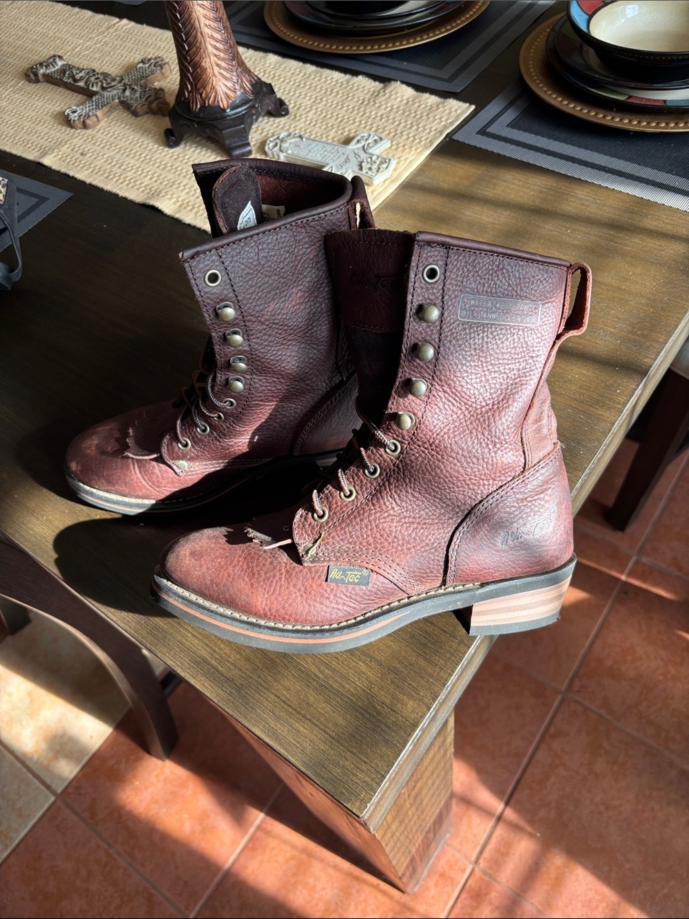 Ad Tech  Women’s Lace-Up Leather Work Boots